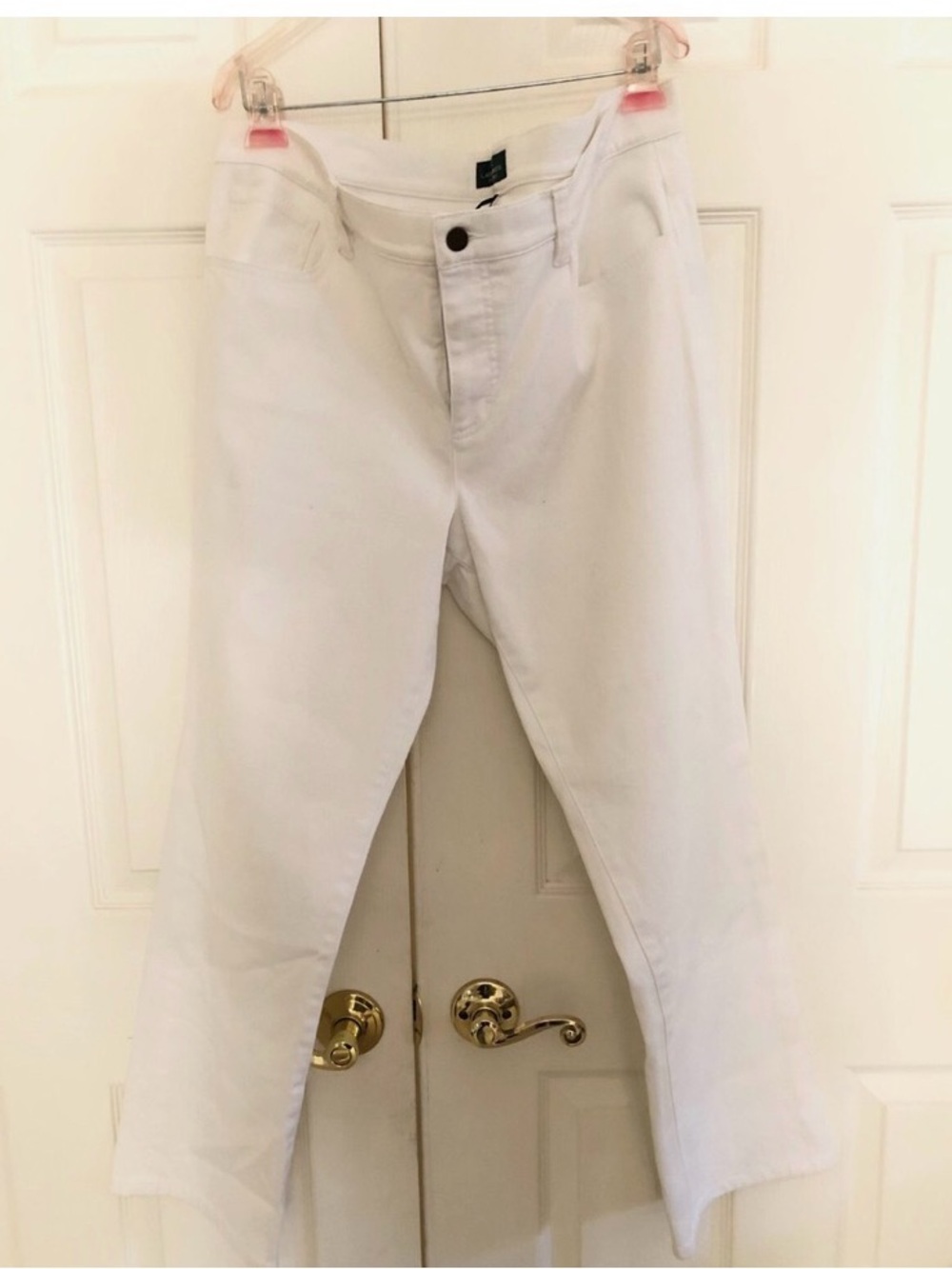Ralph Lauren LRL Size 16 Ivory Cream Denim Jeans Pant Women 97% Cotton brand new